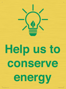 Help us to conserve energy 